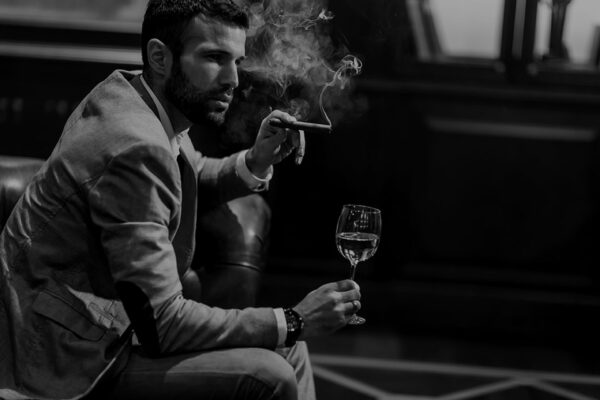 Man Smoking a Cigar